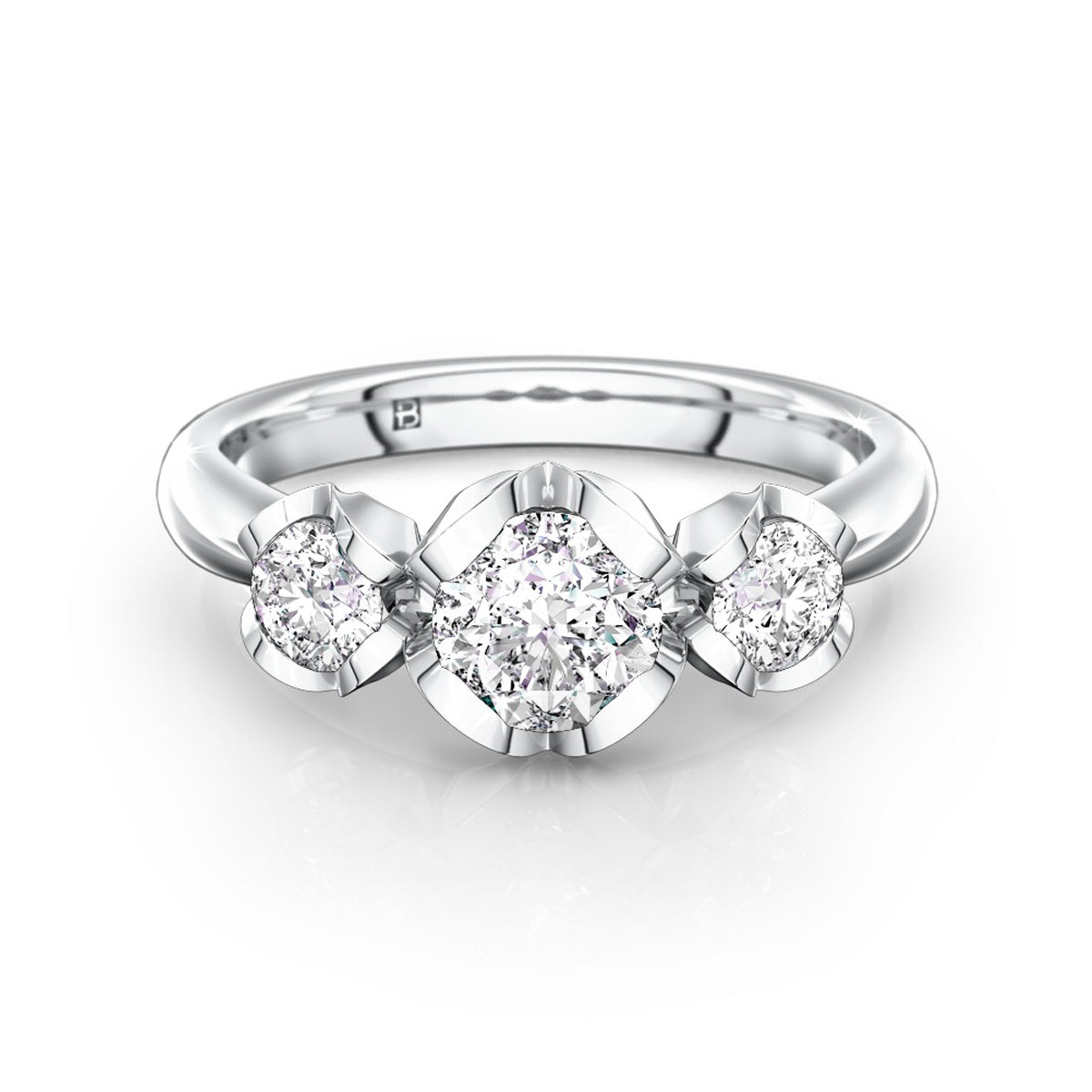 Angelica 3 Stone Diamond Ring