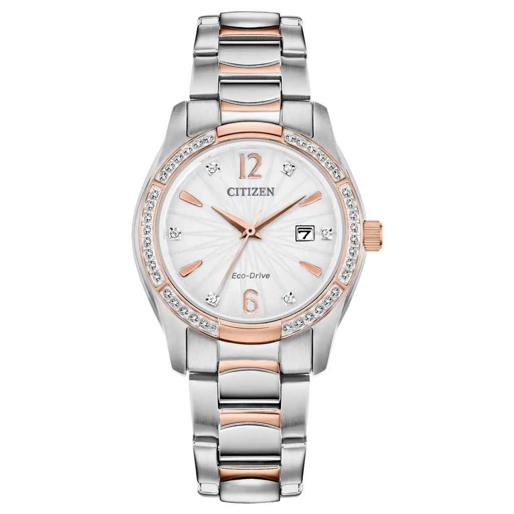 Citizen EW2576-51A Ladies Eco-Drive Rose Gold Plated and Steel