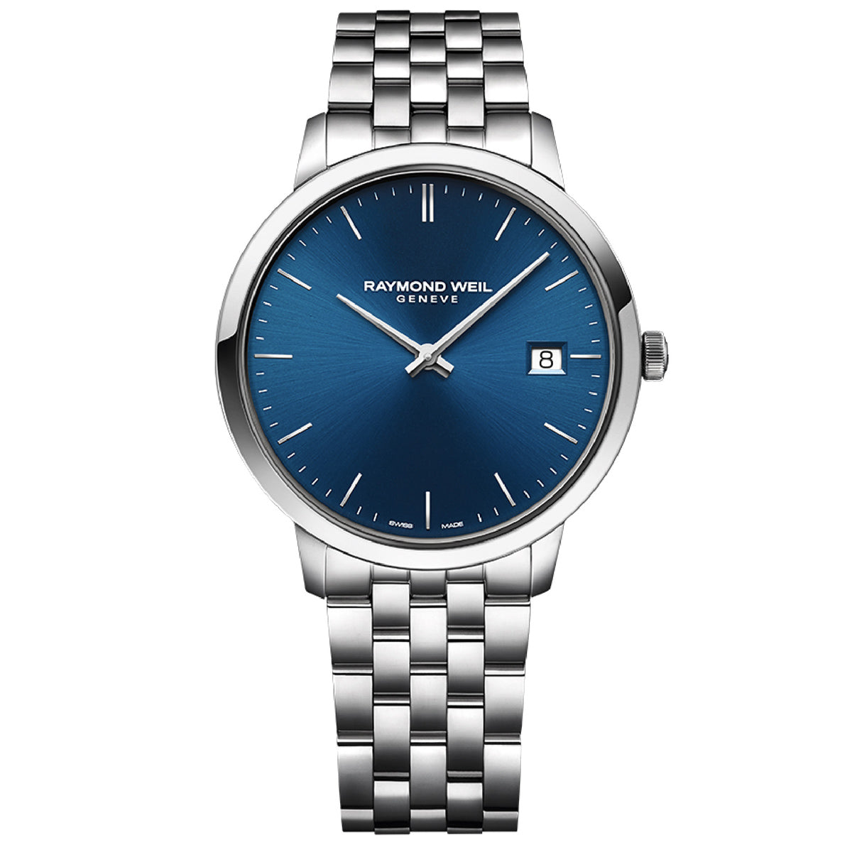 Raymond Weil 'Toccata' Men’s 39mm Blue Face Quartz Stainless Steel Watch