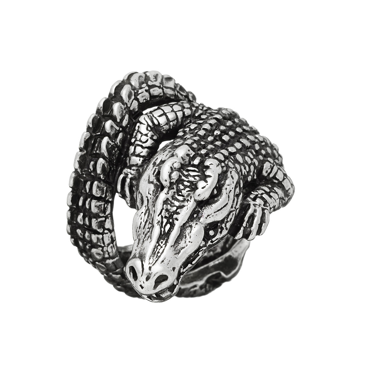 Giovanni Raspini Silver Crocodile Ring