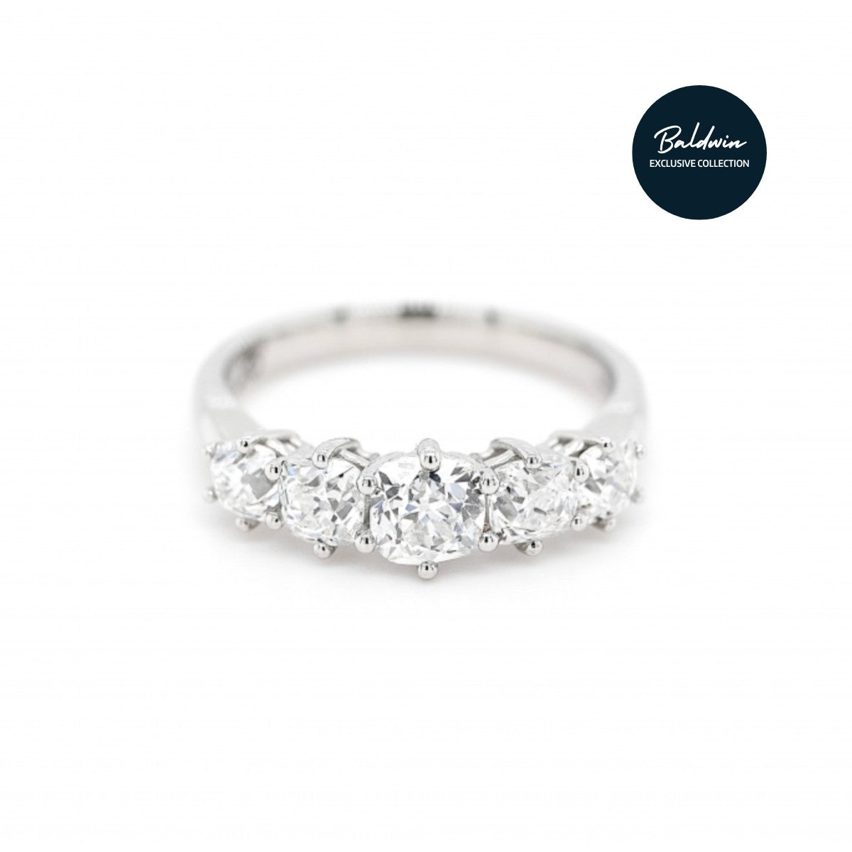 Platinum 5-stone Diamond Ring