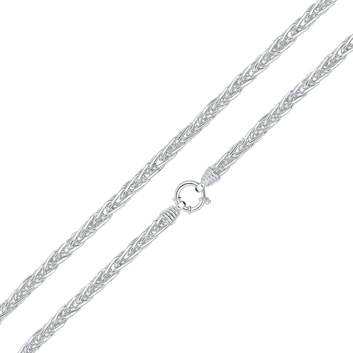 Silver 7.5mm Spiga 16" Bolt Ring