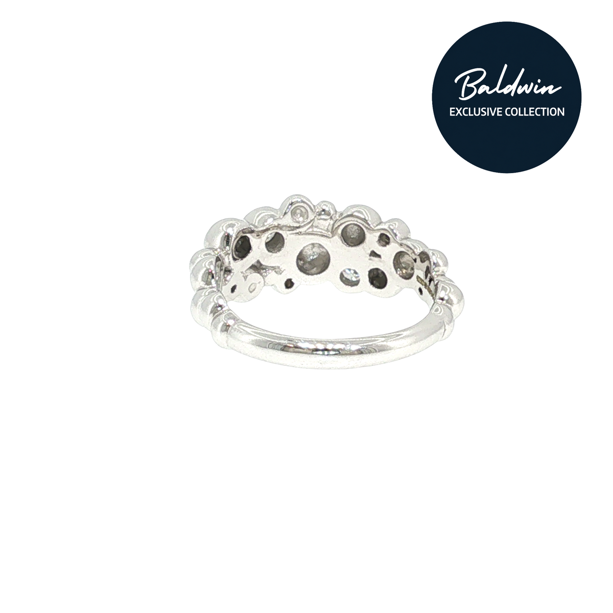 9ct White Gold 0.22ct Diamond Bubble Cluster Ring James Baldwin Exclusive Collection