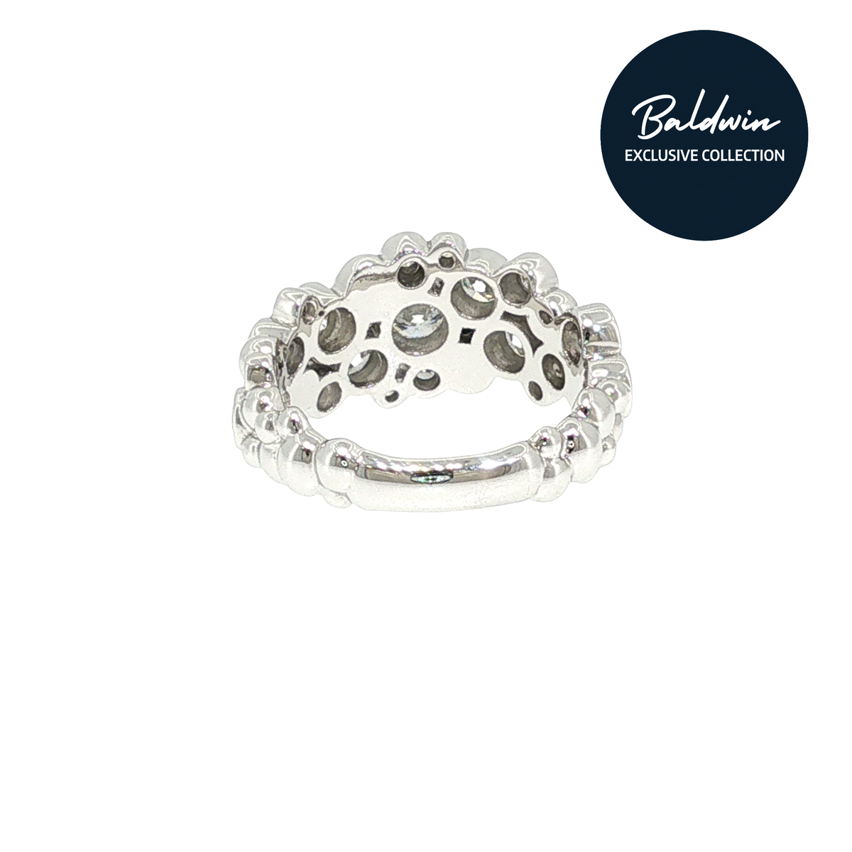 Platinum 1.79ct Diamond Bubble Cluster Ring James Baldwin Exclusive Collection, Effervescence