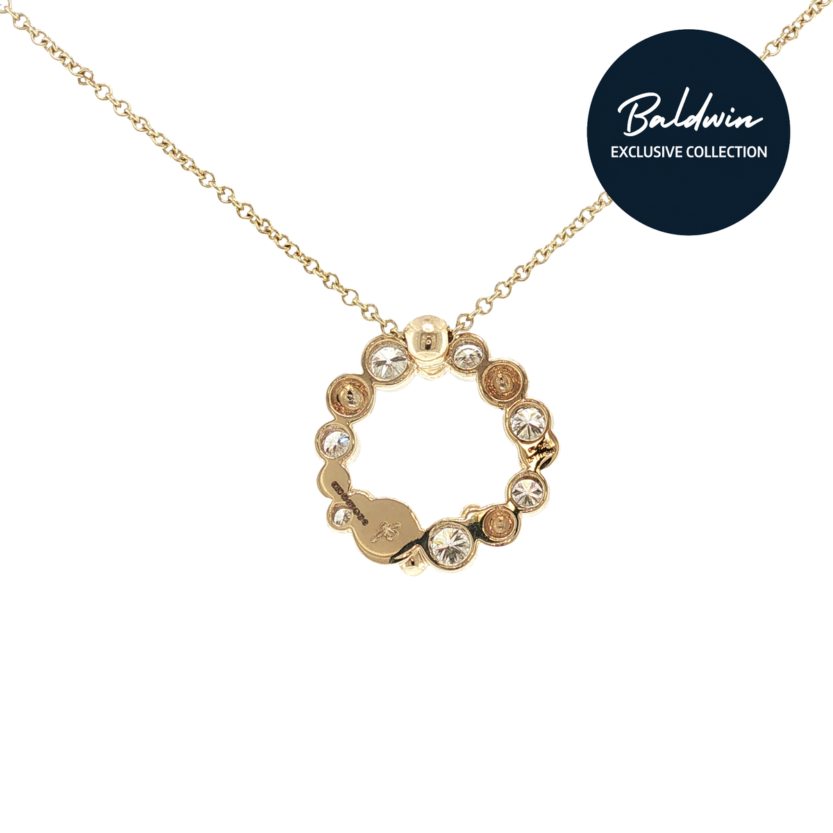 9ct Yellow Gold Diamond Bubble Pendant James Baldwin Exclusive Anniversary Collection, Effervescence