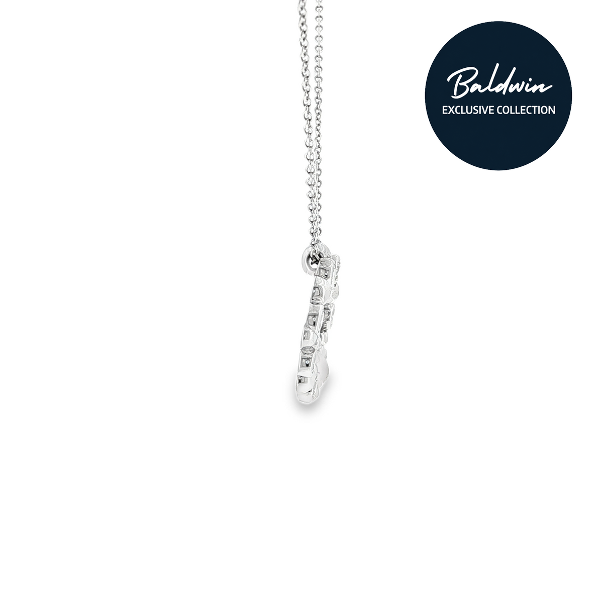 9ct White Gold Diamond Bubble Pendant James Baldwin Exclusive Anniversary Collection, Effervescence