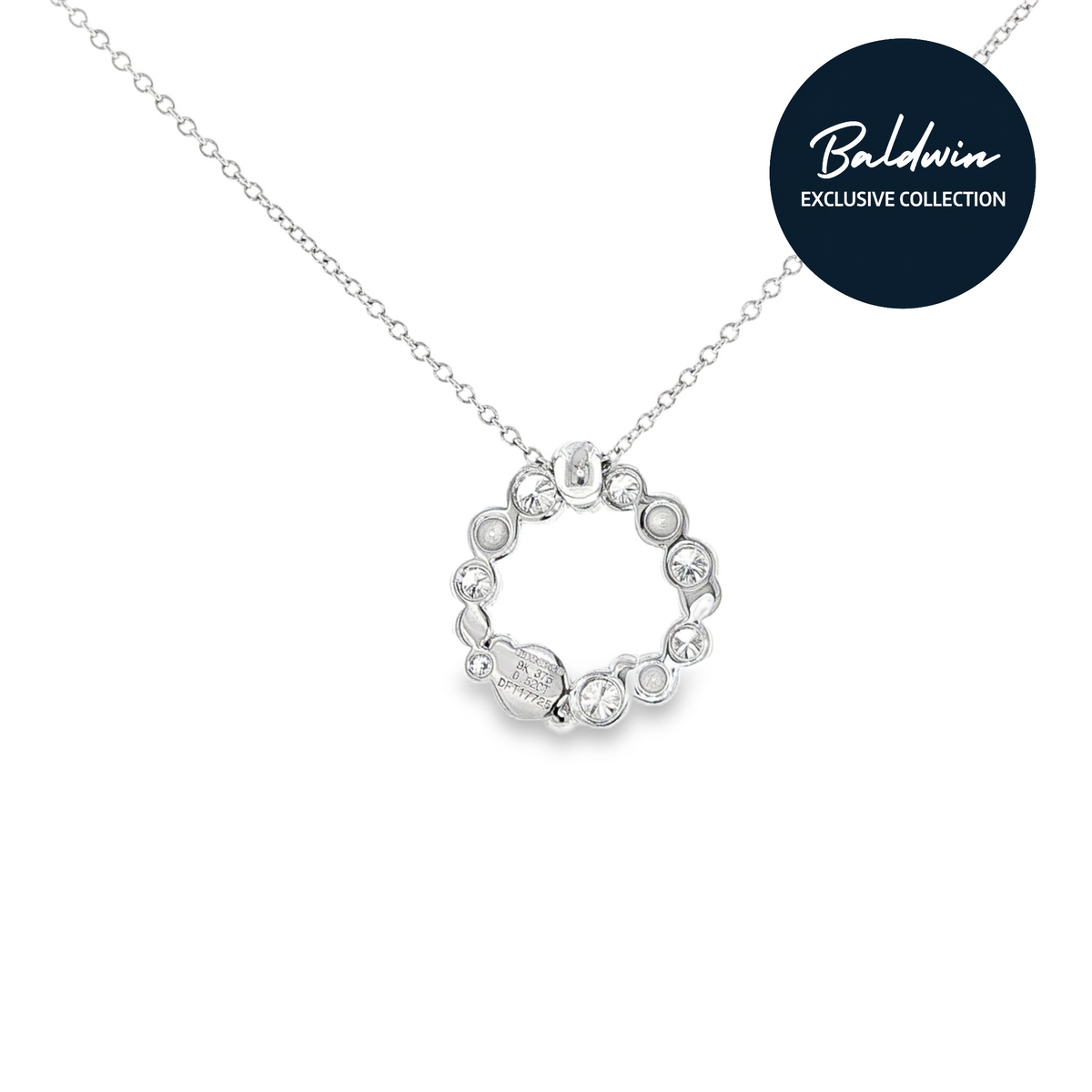 9ct White Gold Diamond Bubble Pendant James Baldwin Exclusive Anniversary Collection, Effervescence