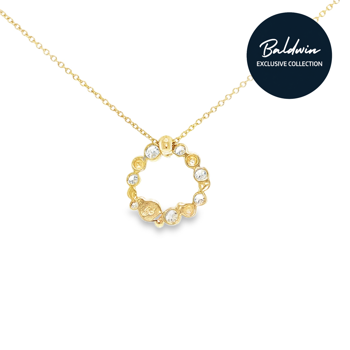 9ct Yellow Gold 0.60ct Diamond Bubble Circle Pendant James Baldwin Exclusive Collection, Effervescence