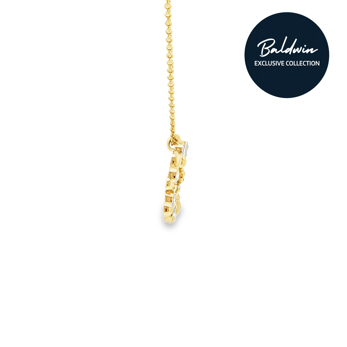 9ct Yellow Gold 0.60ct Diamond Bubble Circle Pendant James Baldwin Exclusive Collection, Effervescence