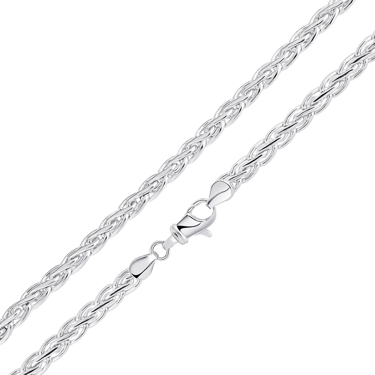Silver 7mm Flat Spiga 17"