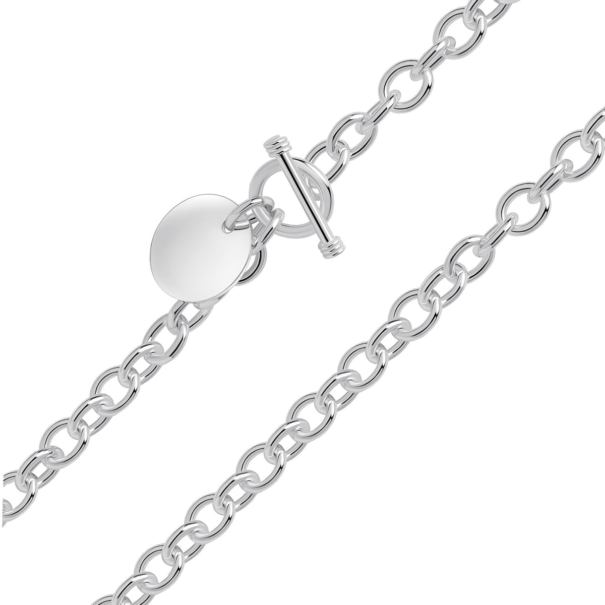 Silver 8mm Cable 18" T-Bar Disc