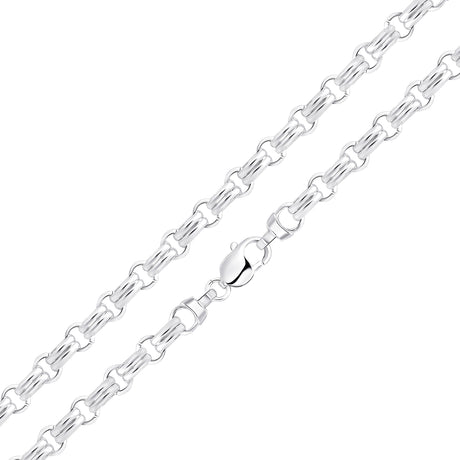 Silver 9.2mm Round Double Bar 18"