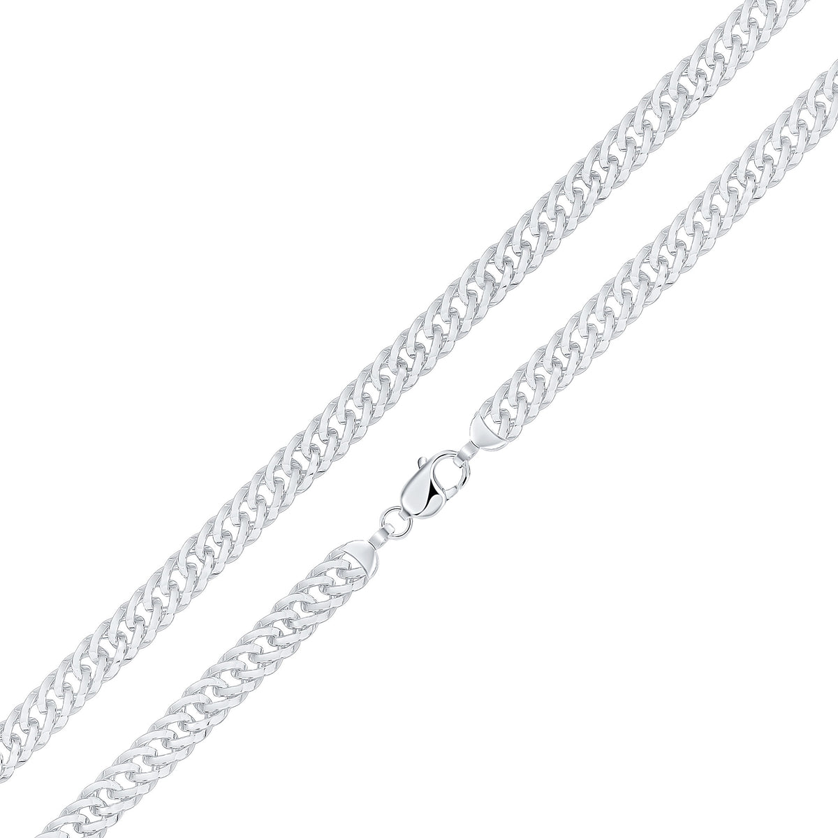 Silver 10mm Wide Curb 18"