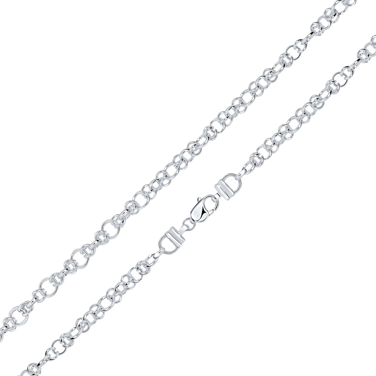 Silver 9mm Round Infinity Loop 18"