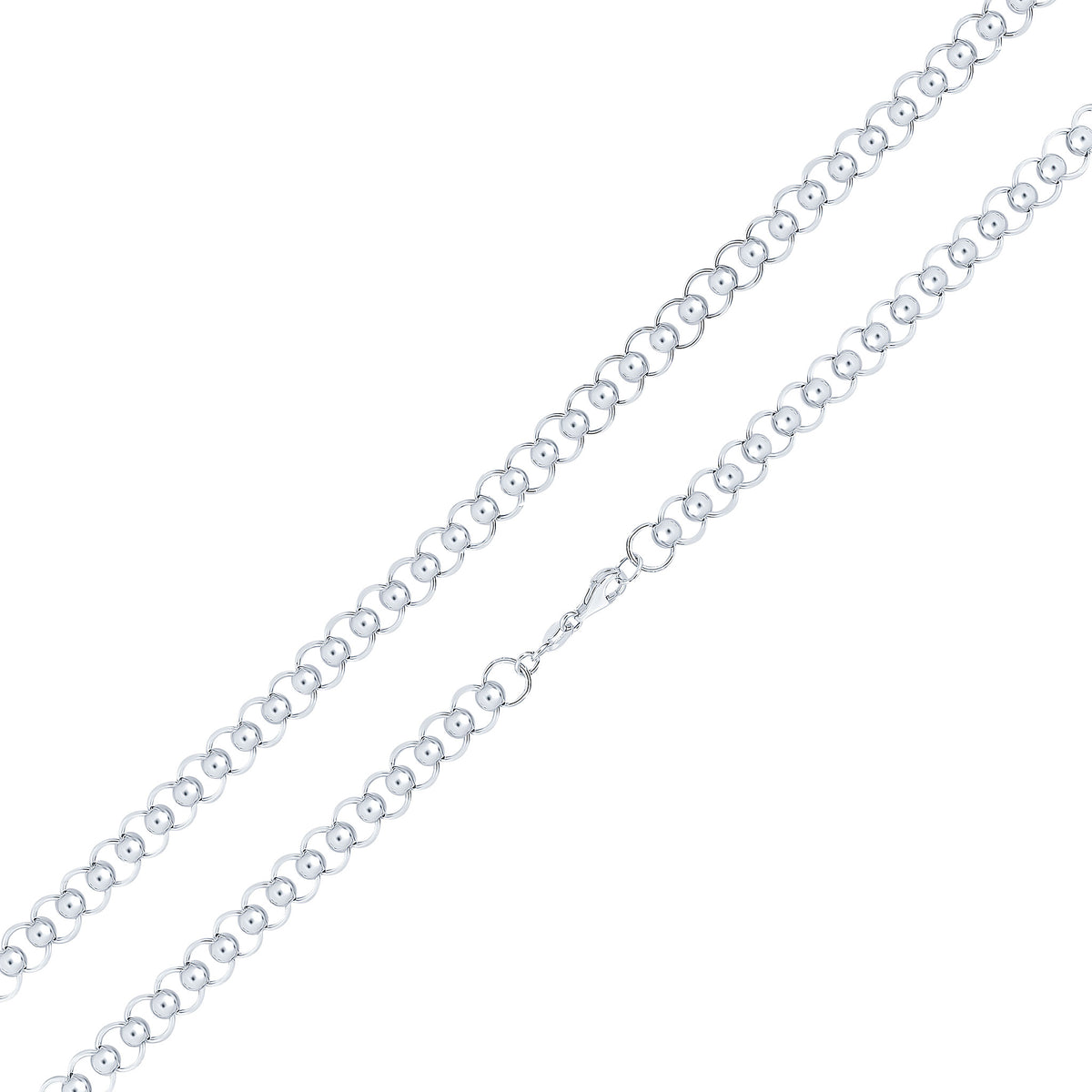 Silver 8.2mm Roller Ball 18"