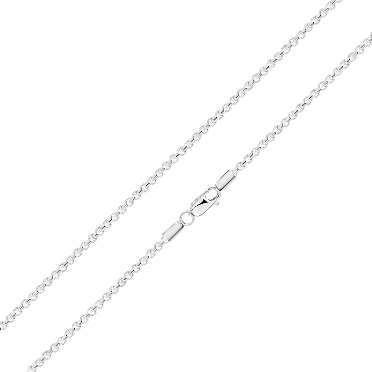 Silver Rounded Box Belcher 3mm 18"