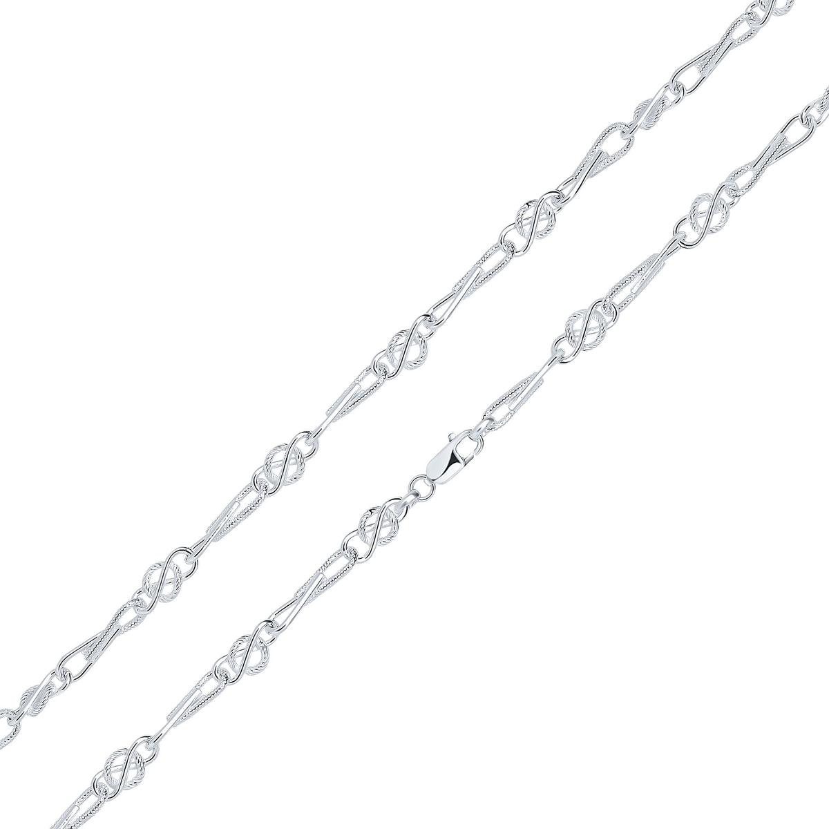 Silver 9mm Celtic Twist 18"