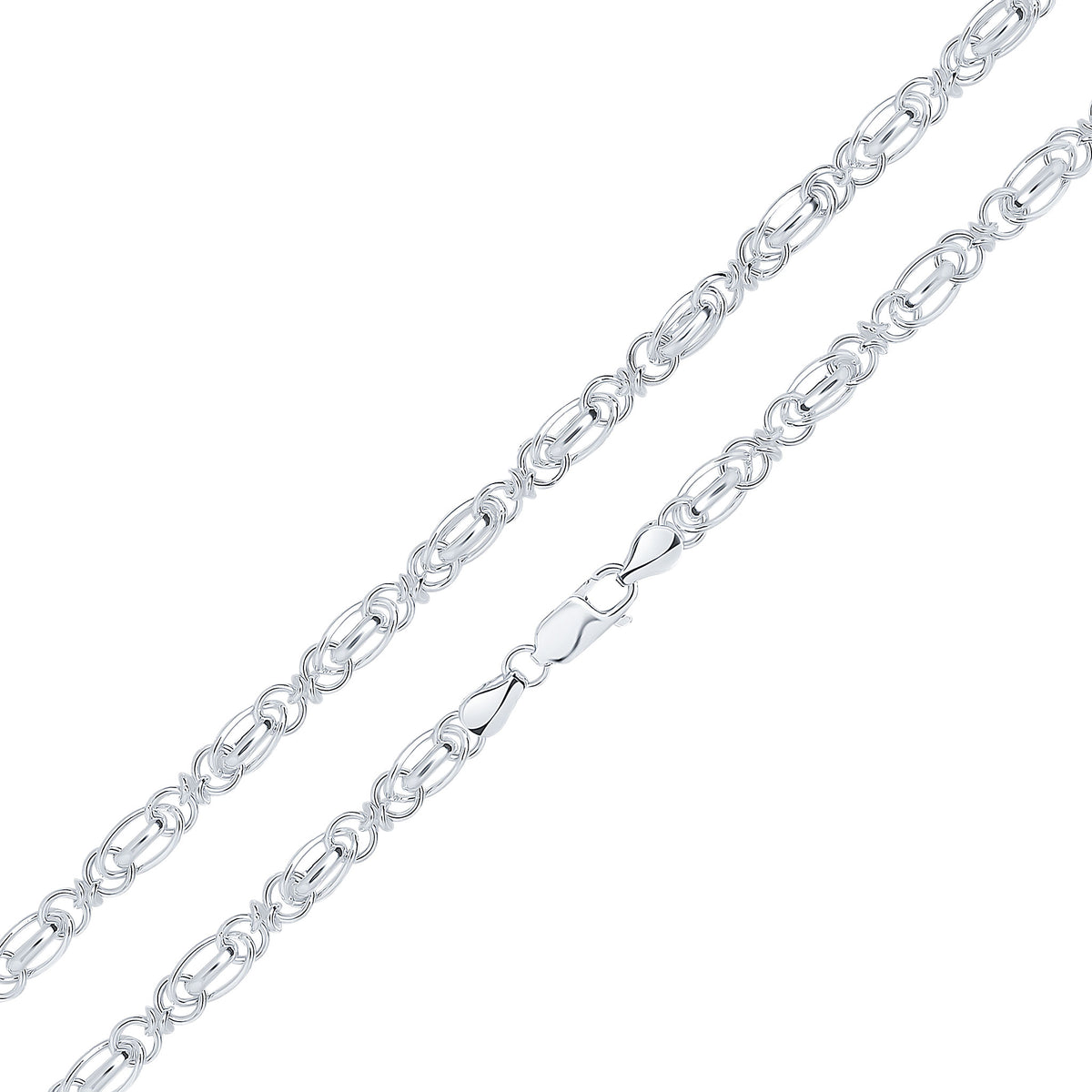 Silver 7mm Knot Twist 18"