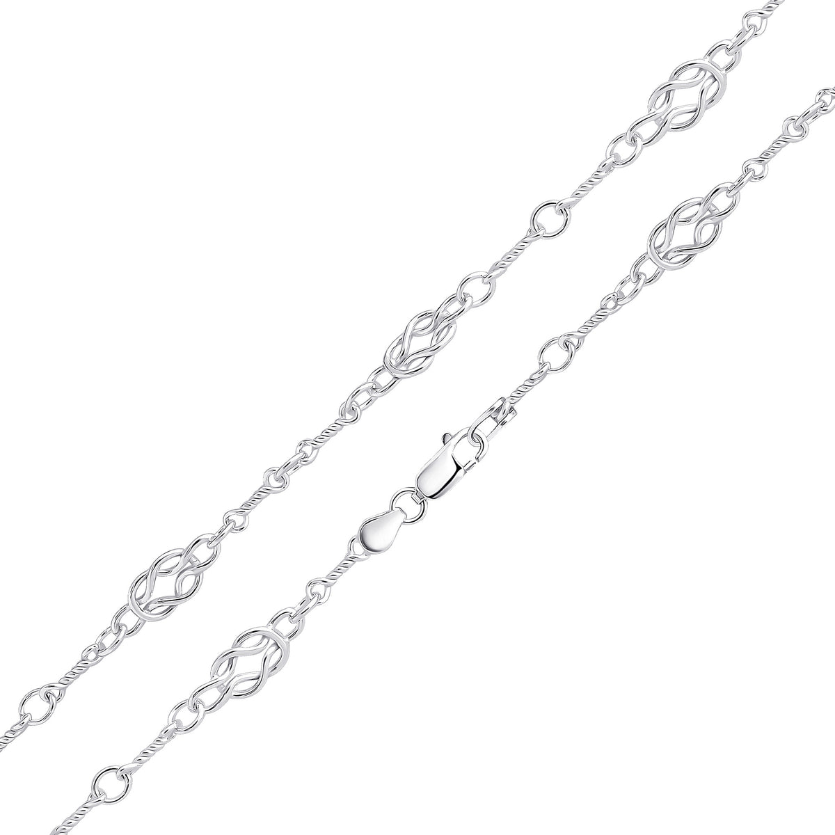 Silver 6.8mm Celtic Twist 18"