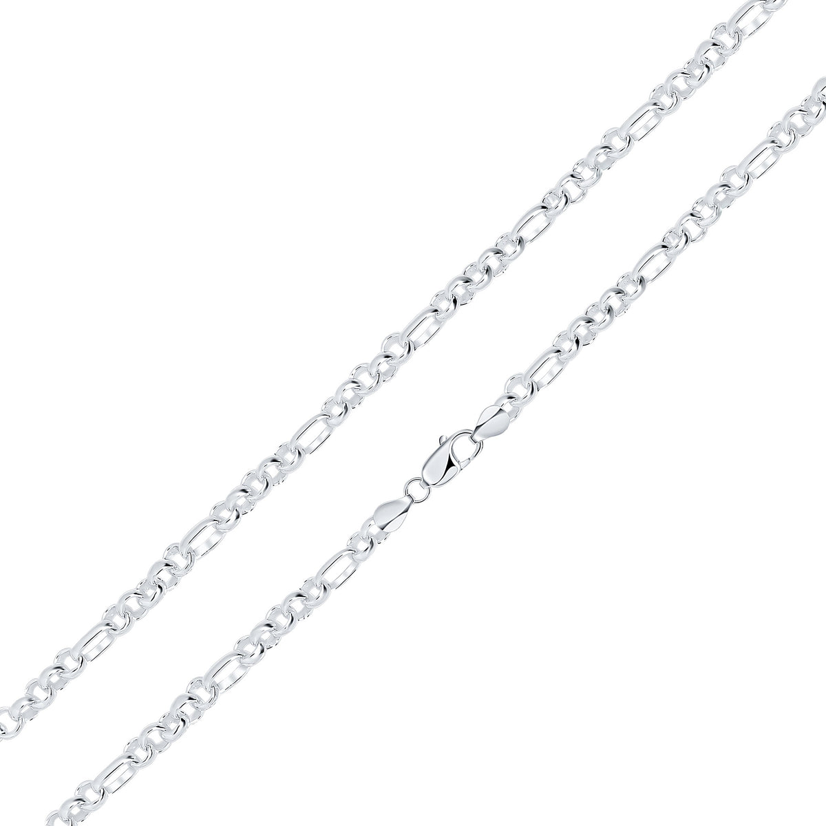 Silver 5mm Plain Round Belcher - Bar 18"