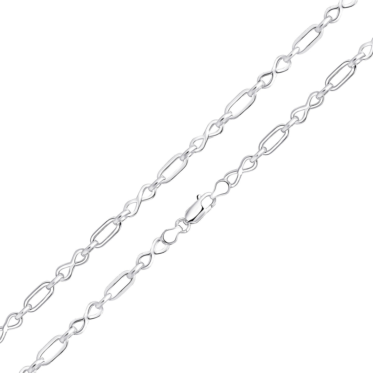 Silver 5.6mm Infinity Link 18"