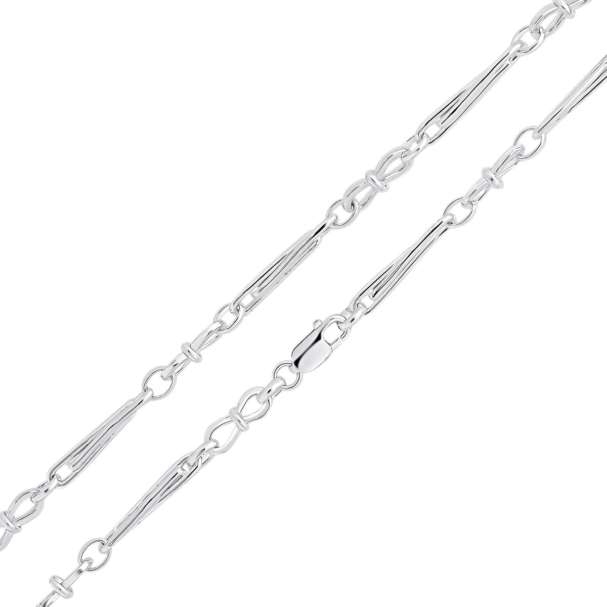 Silver 6mm Infinity Trombone 18"