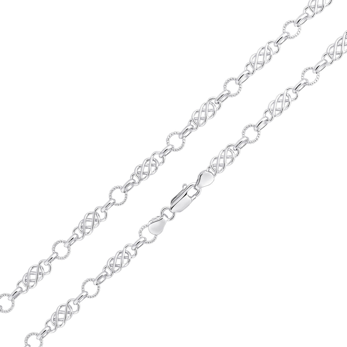 Silver 6mm Celtic Twist 18"