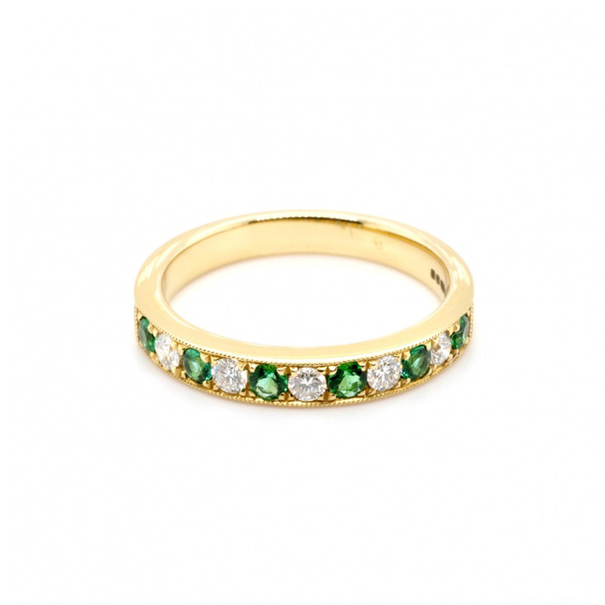 18ct Emerald and Diamond Eternity Ring