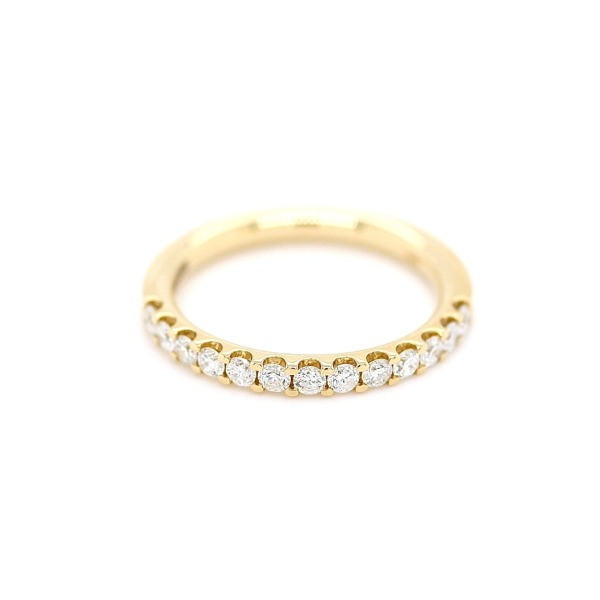 18ct Yellow Gold Half-Eternity Round Brilliant Diamond Ring 0.50ct