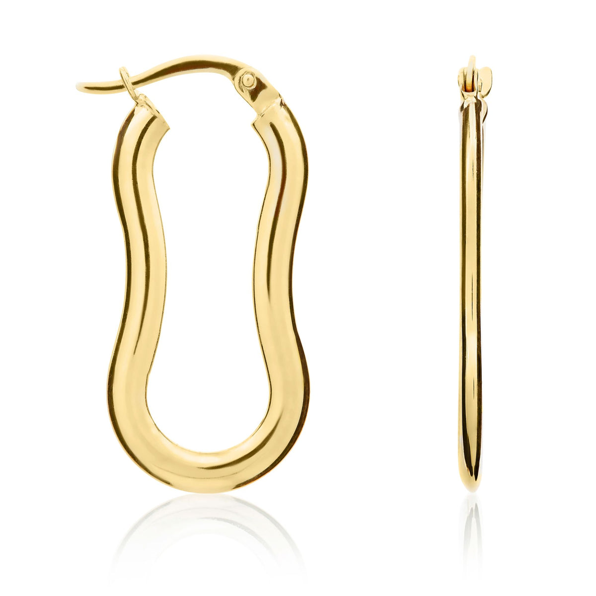 9YG.SHAPED Flat Hoop ER  - Discontinued