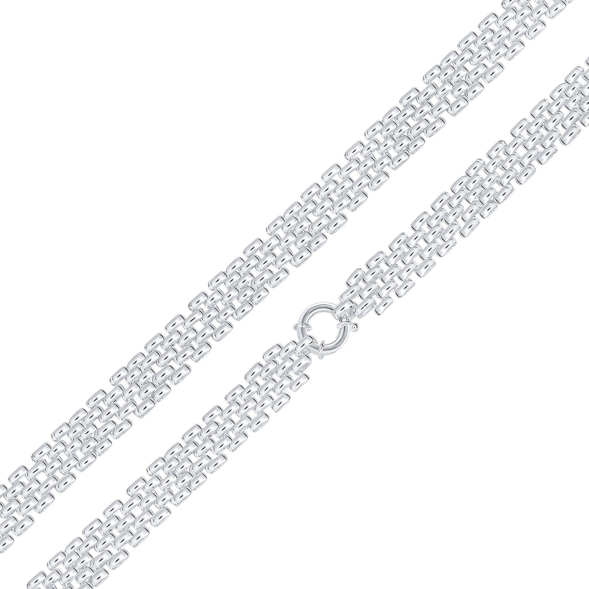 Silver 15mm Brick 5 Row 20" Bolt Ring