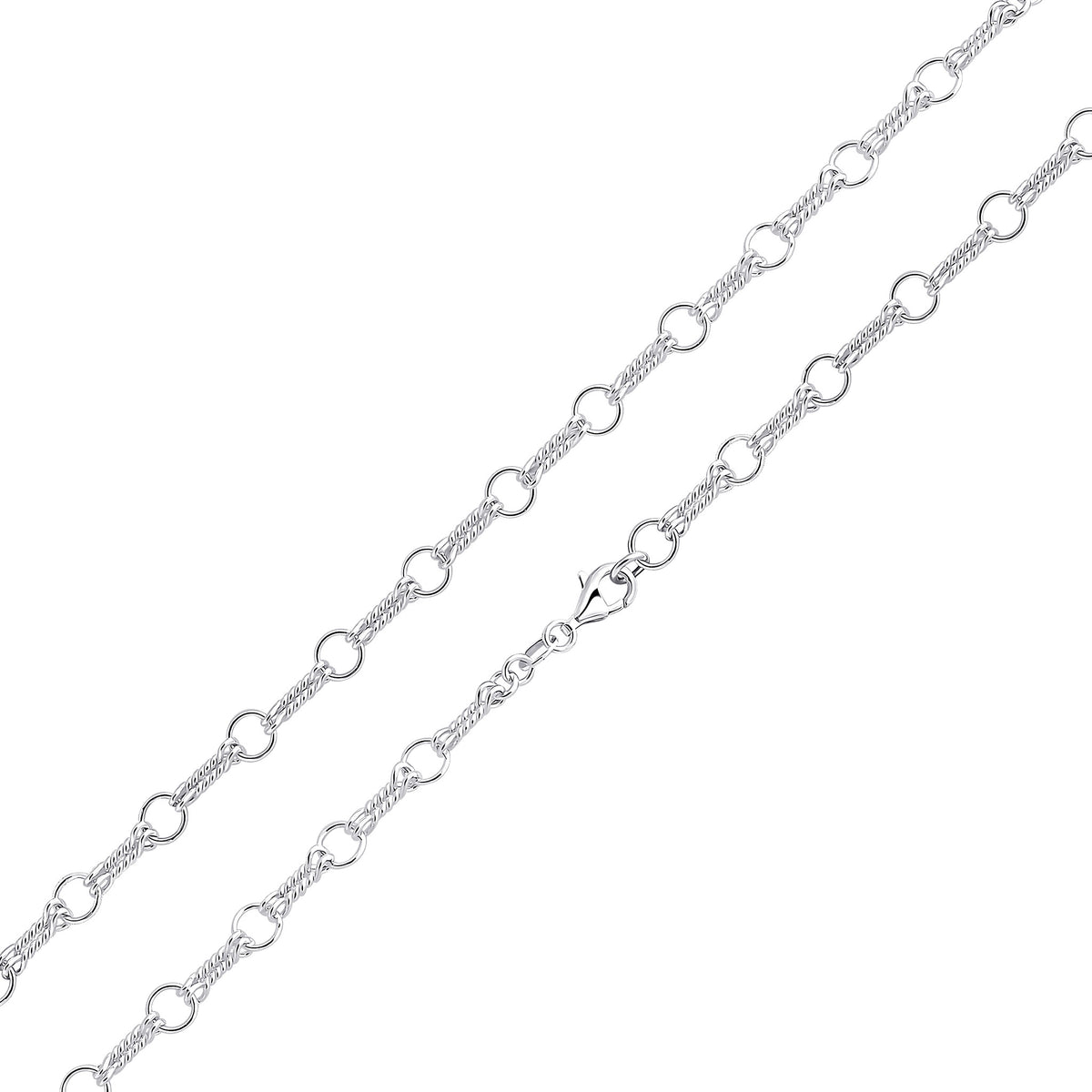 Silver 6.2mm Double Twist 20"