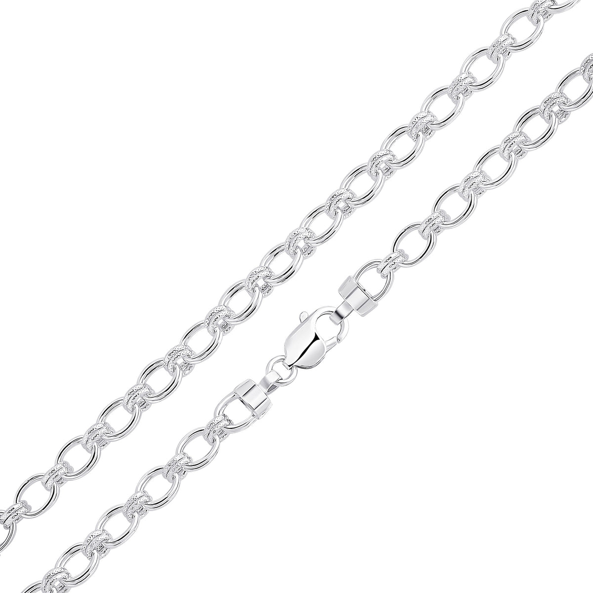 Silver 7.5mm Oval Double Loop 20"