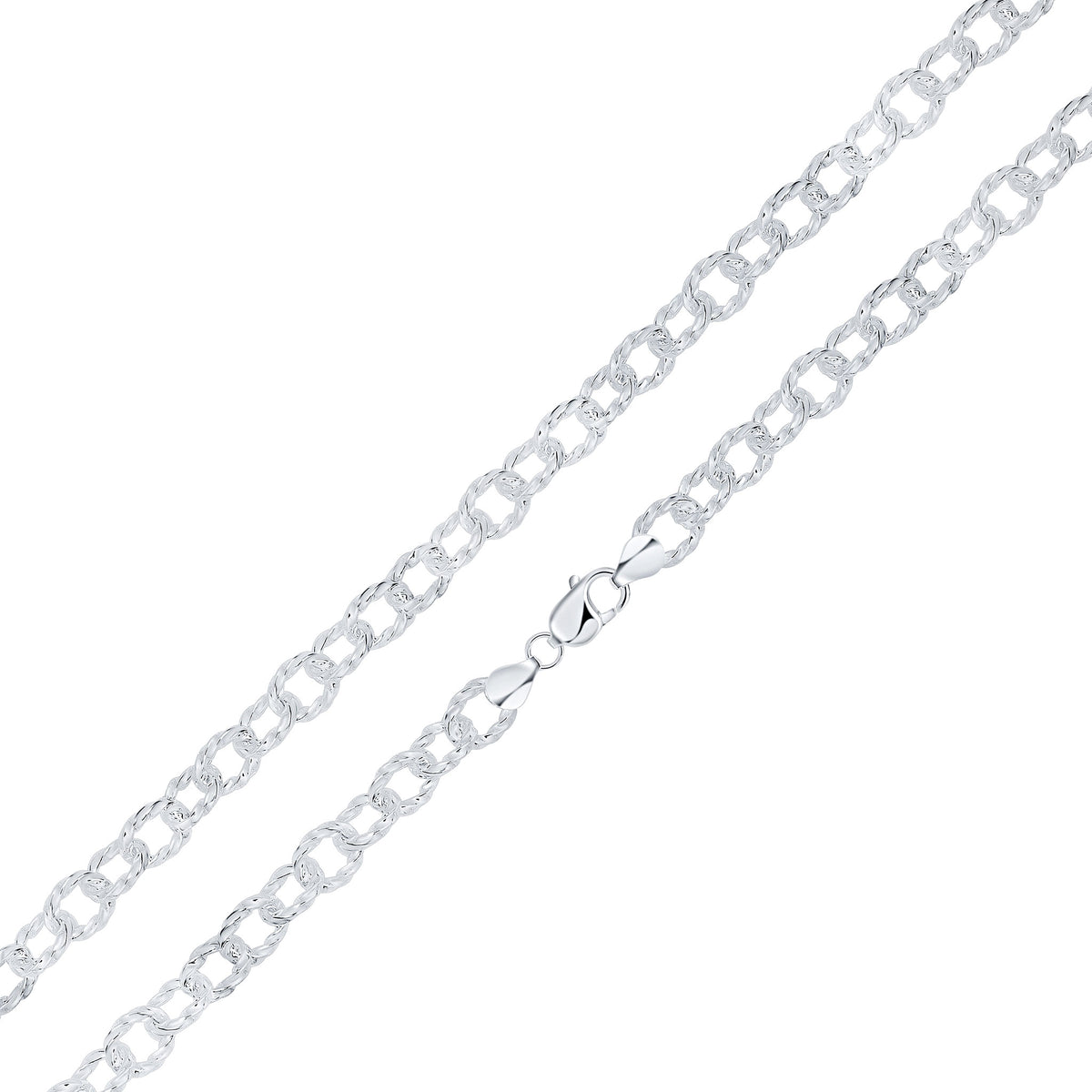 Silver 11mm Oval Twist 20"