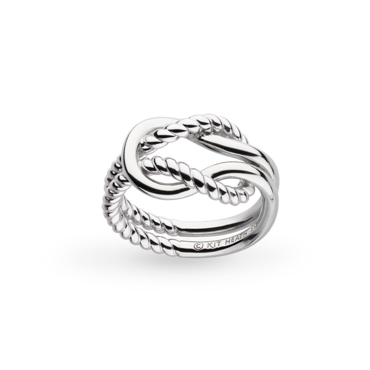 KIT HEATH Silver Marina Rhodium-Plated Rope Ring – BALDWIN Jewellery