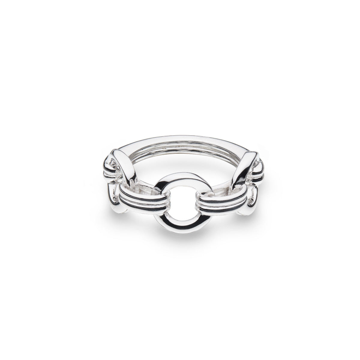 Kit Heath Bevel Unity Rhodium-Plated Silver Ring - Size O