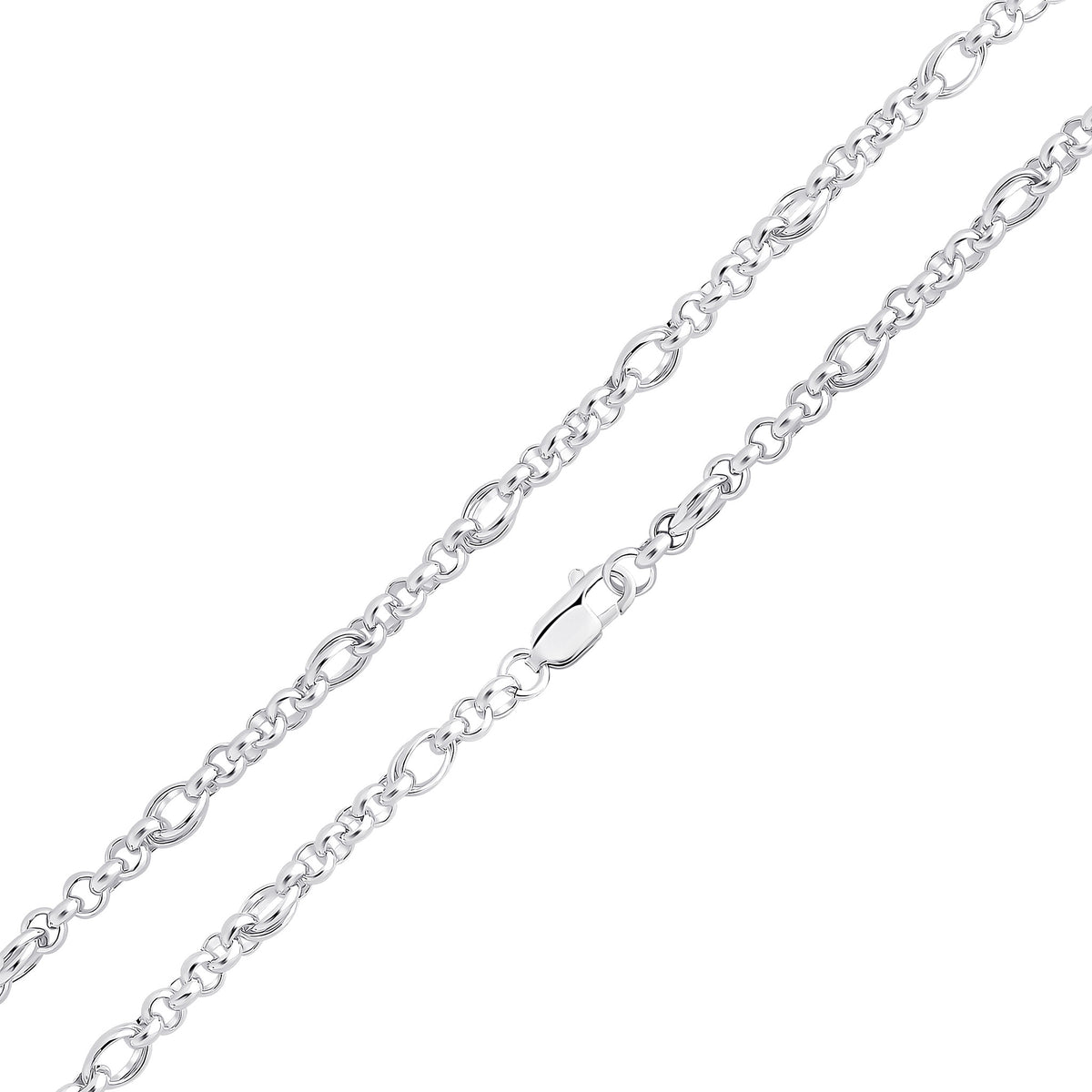 Silver 6.5mm Oval Round Belcher 22"