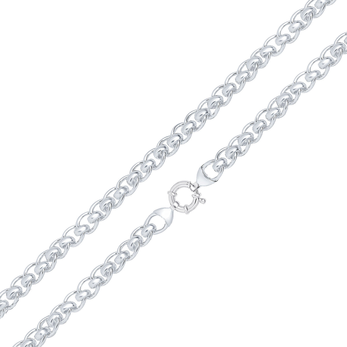 Silver 10mm Rollerball 7.5" Bolt Ring