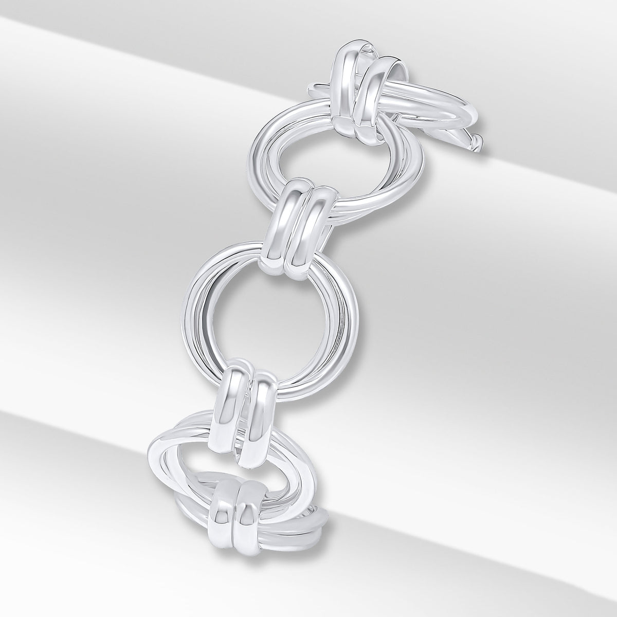 Silver 19mm Fancy Double Ring 7.5" Bolt Ring