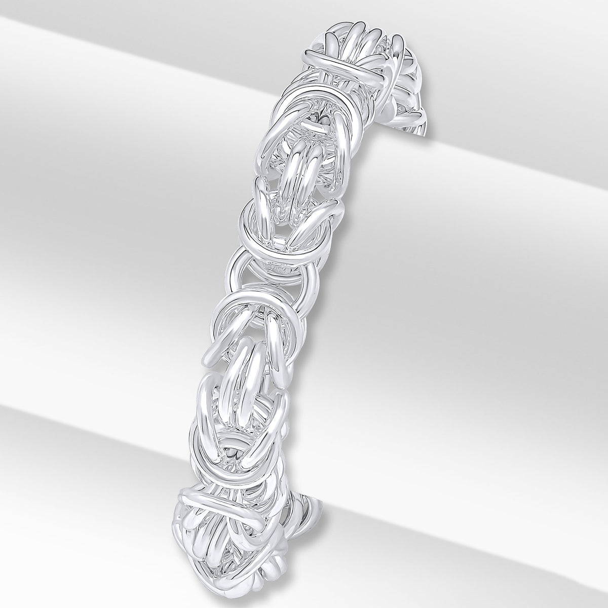 Silver 11mm Byzantine 7.5" Bolt Ring