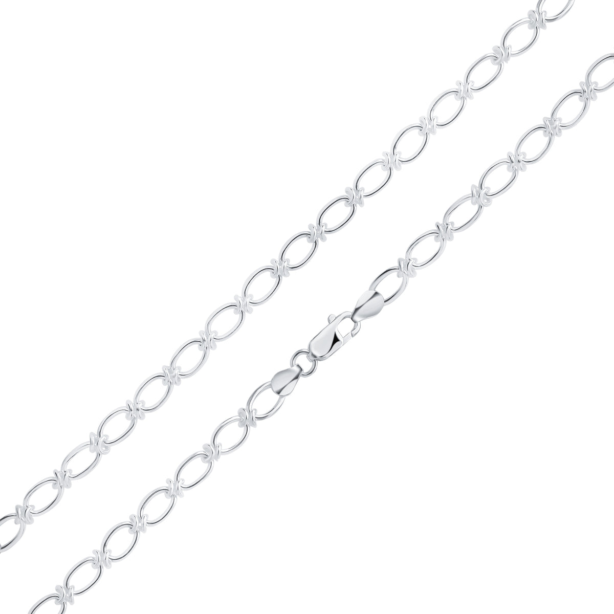Silver HM Oval Knot Bracelet 7.5