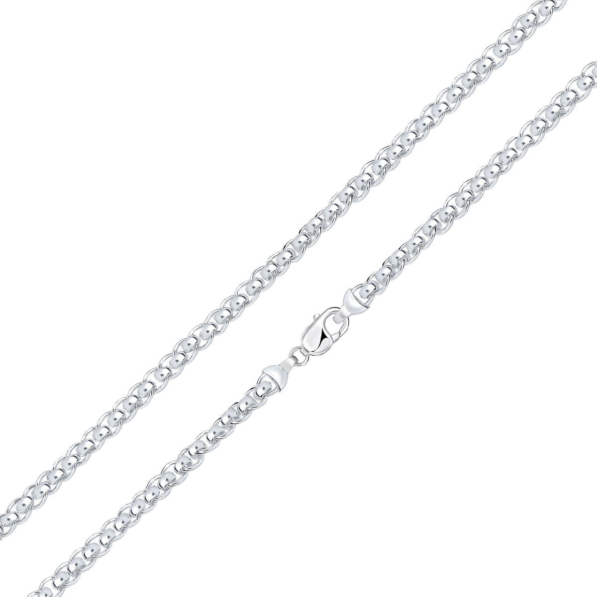 Silver 6.7mm Curb Rollerball 7.5"
