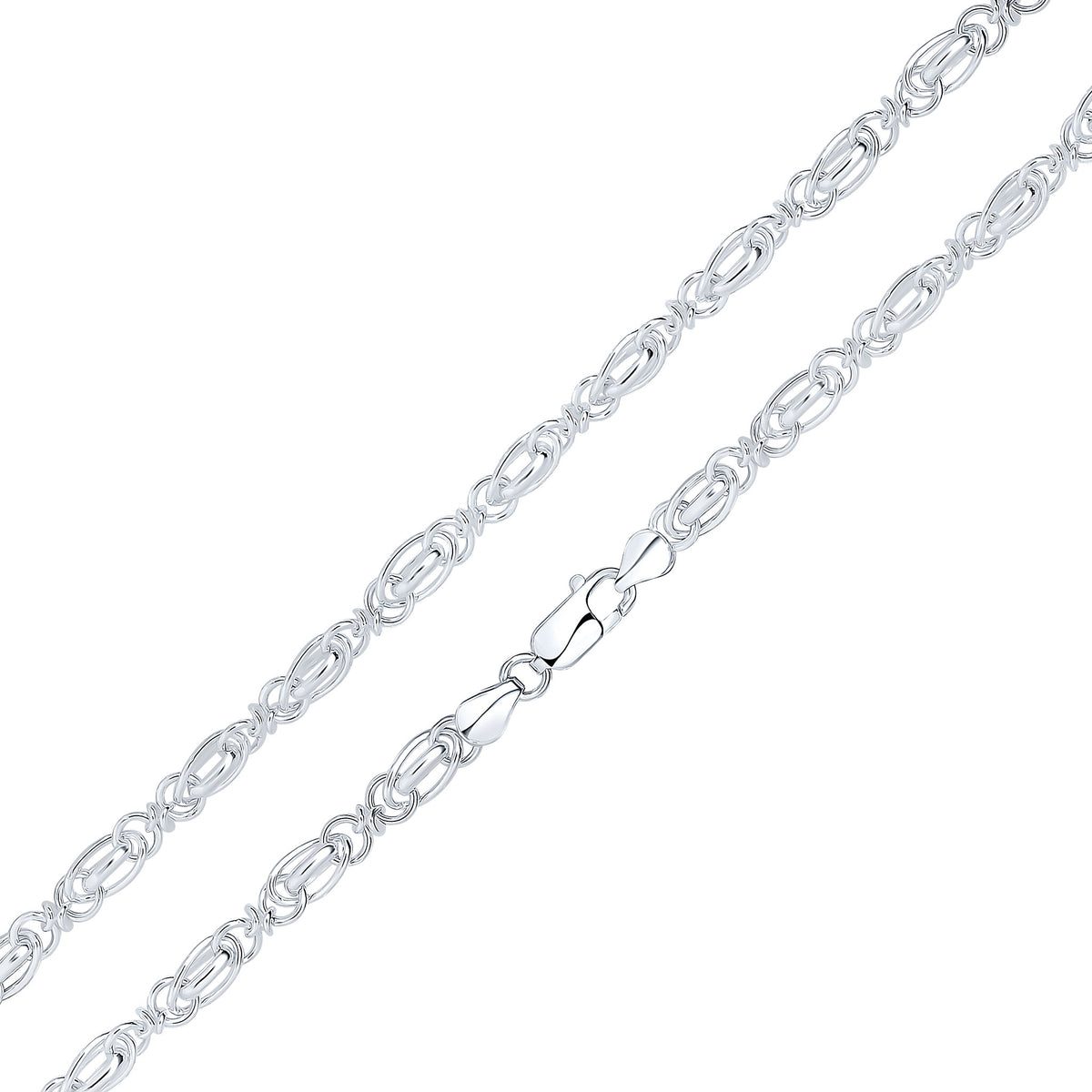 Silver 7mm Knot Twist 7.5"