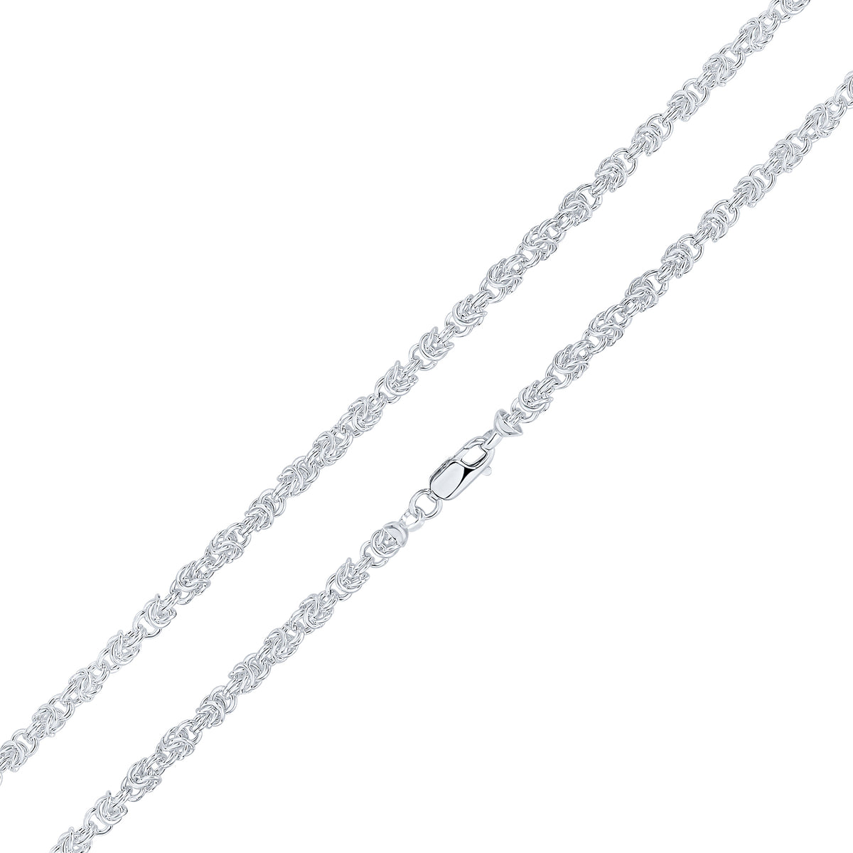 Silver 4mm Byzantine 7.5"