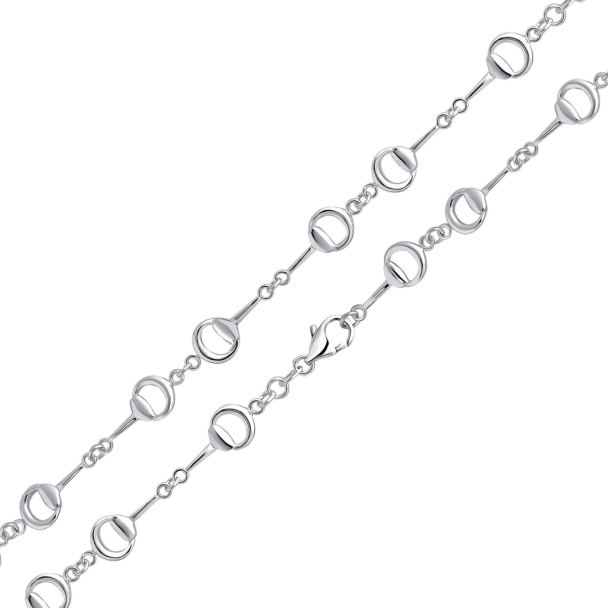 Silver 10.2mm Snaffle 7.5"