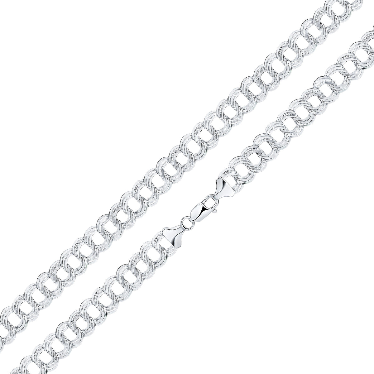 Silver 13mm Fancy Trip Curb 7.5"
