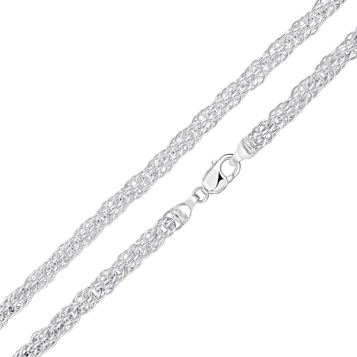 Silver 7.8mm Loose Rope 7.5"