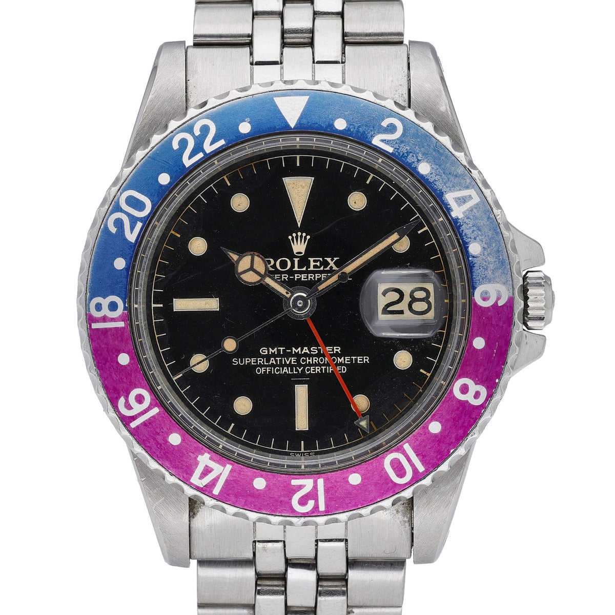 ROLEX GMT-MASTER LONG E, GILT DIAL, POINTED CROWN GUARDS & FUCHSIA BEZEL INSERT - 1675 - Watch - 40mm 714440af-c6ba-4a9e-b7c7-c6c879aae305.jpg