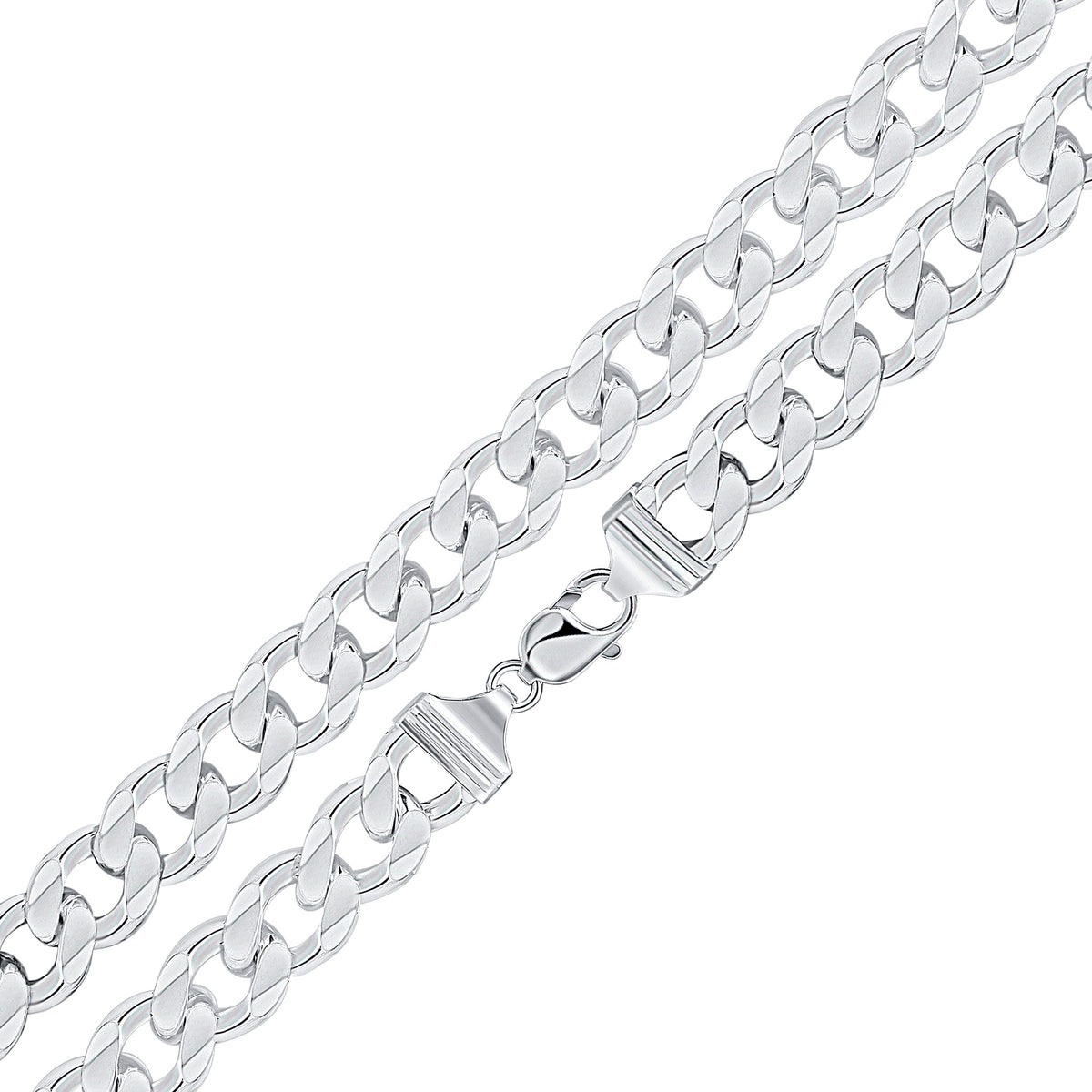 Silver 13mm Curb Bracelet 8.5"