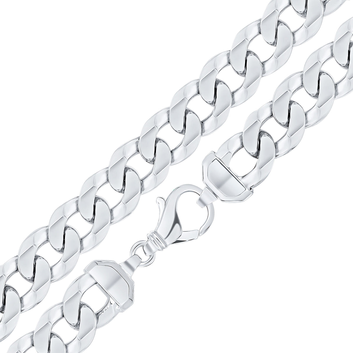 Silver 18mm Curb 8.5"